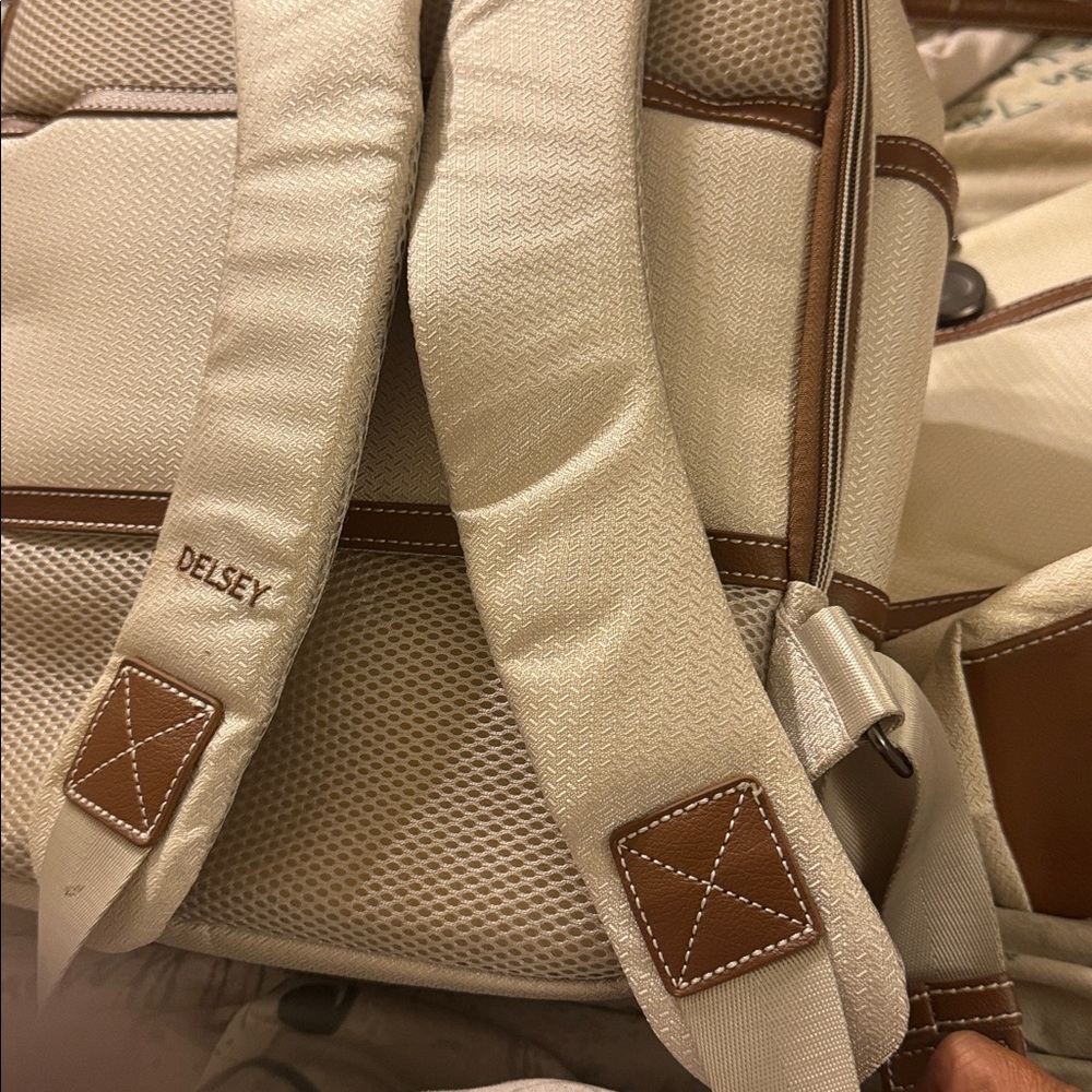 Price for 2-Cream and Brown Backpack Delsey France - Picture 12 of 16